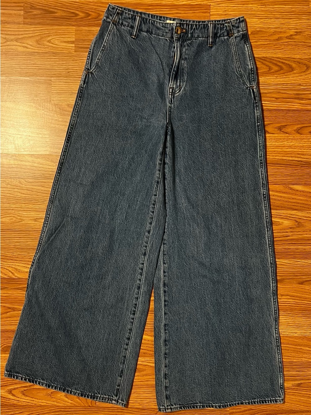 Madewell Wide Sweep Trouser Jeans in Dark Indigo Wash Size 26